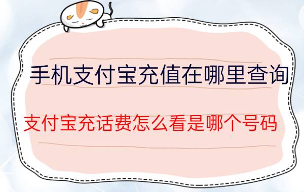 手机支付宝充值在哪里查询 支付宝充话费怎么看是哪个号码？